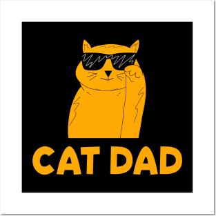 Cool Cat Dad Father's Day Gift Posters and Art